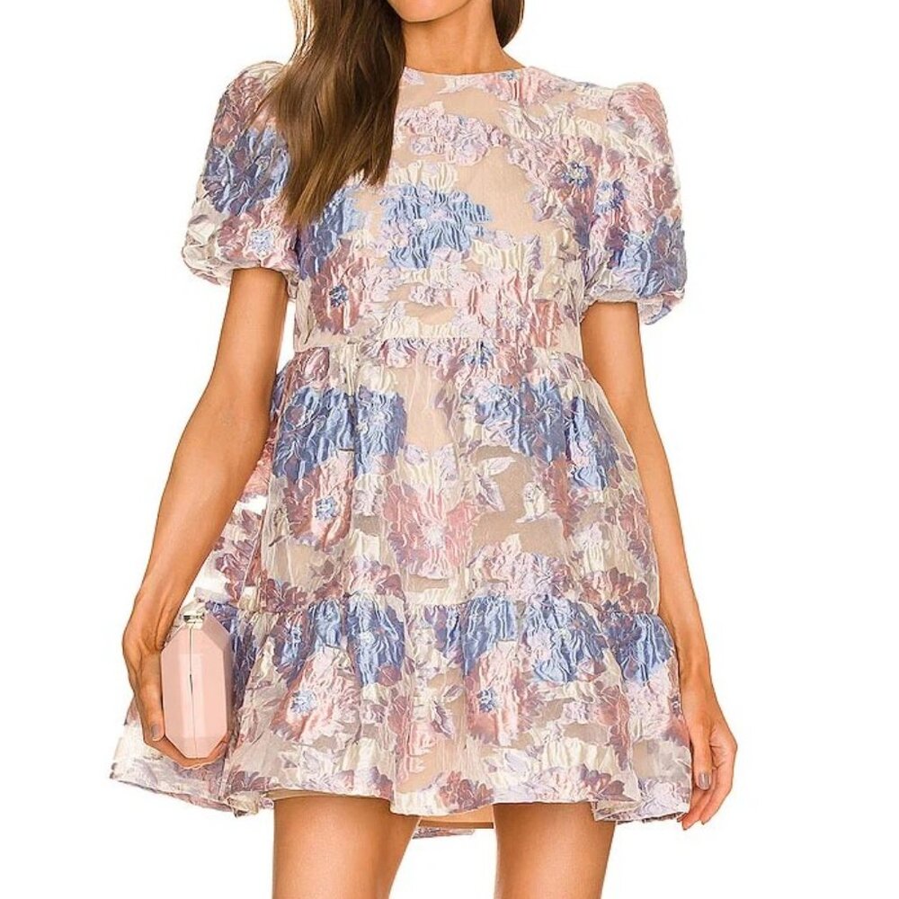 Elliatt Pastel Floral Mini Dress in Blush, Lavender & Sky Blue